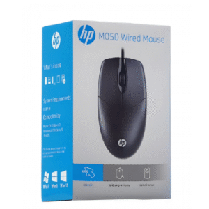 HP M050 3 Button Wired USB Mouse, 1200 DPI, Ergonomic Design, Optical Engine, 3 Year Warranty (Black)